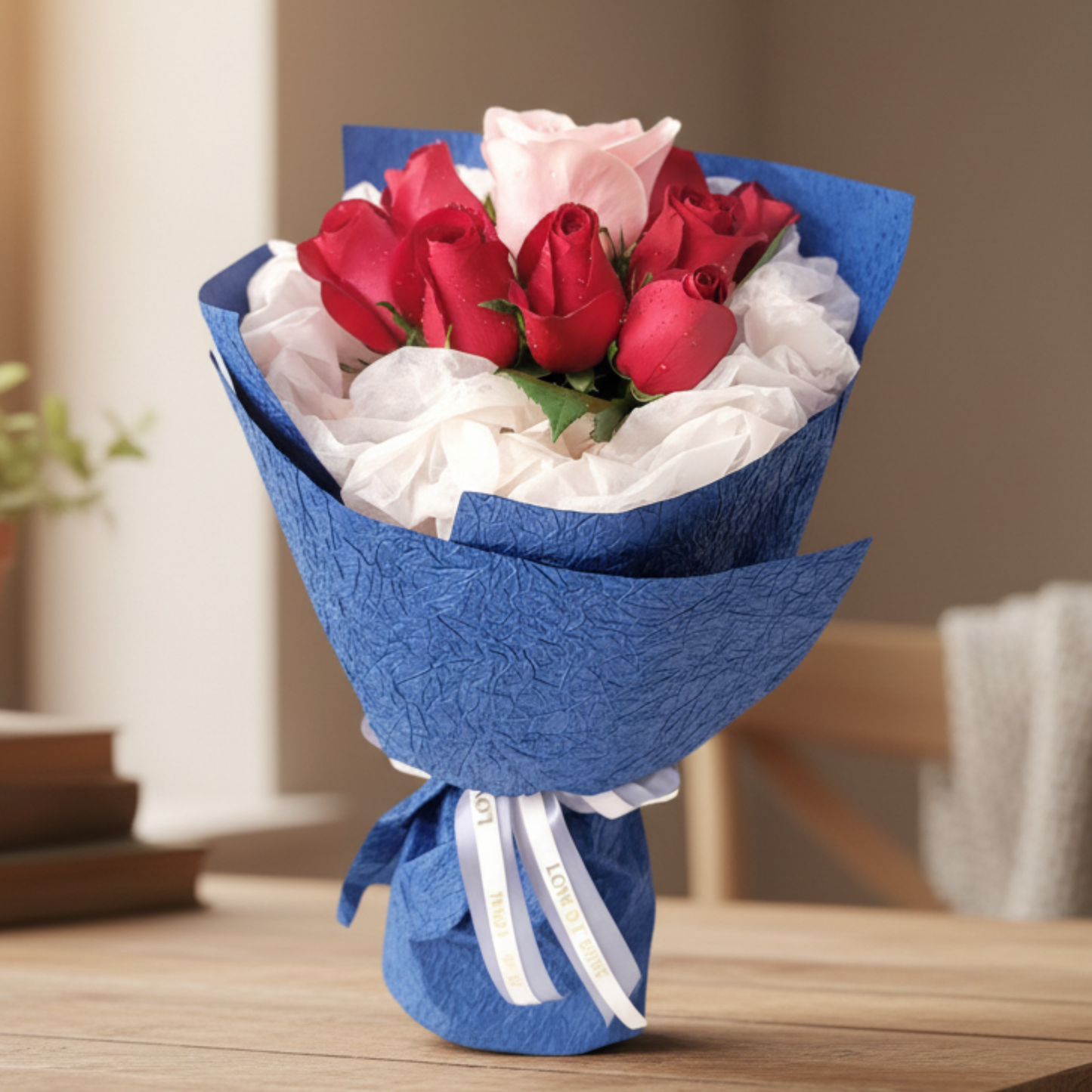 格蘭花店 - 鮮花花束 (玫瑰9枝) [FB054]