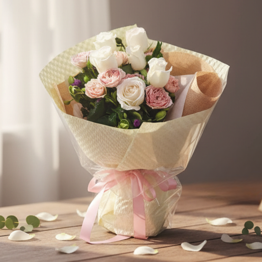 格蘭花店 - 鮮花花束 (玫瑰及其他襯花) [FB092]