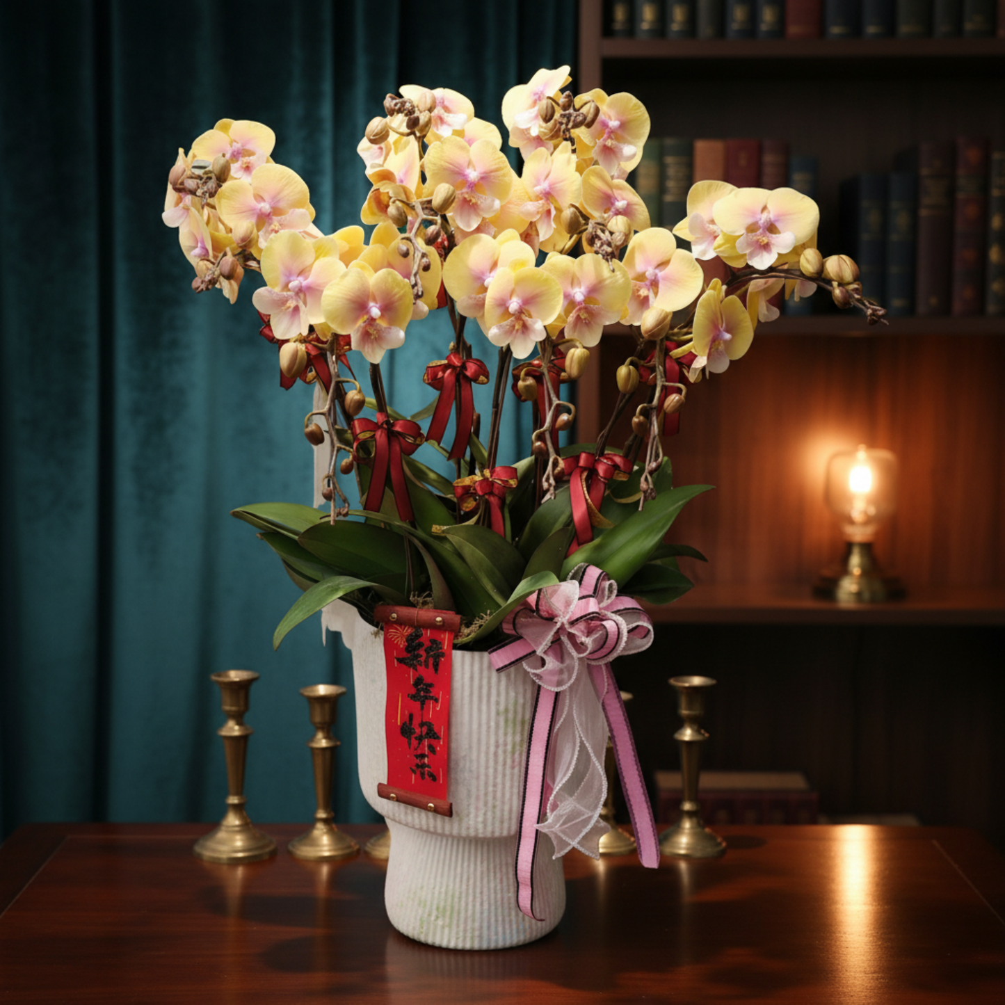 格蘭花店 - 大花蝴蝶蘭8枝 [FB107] 蘭花 辦公室枱花 大堂枱花 開張 新春蘭花 年花 自家蘭花園種植