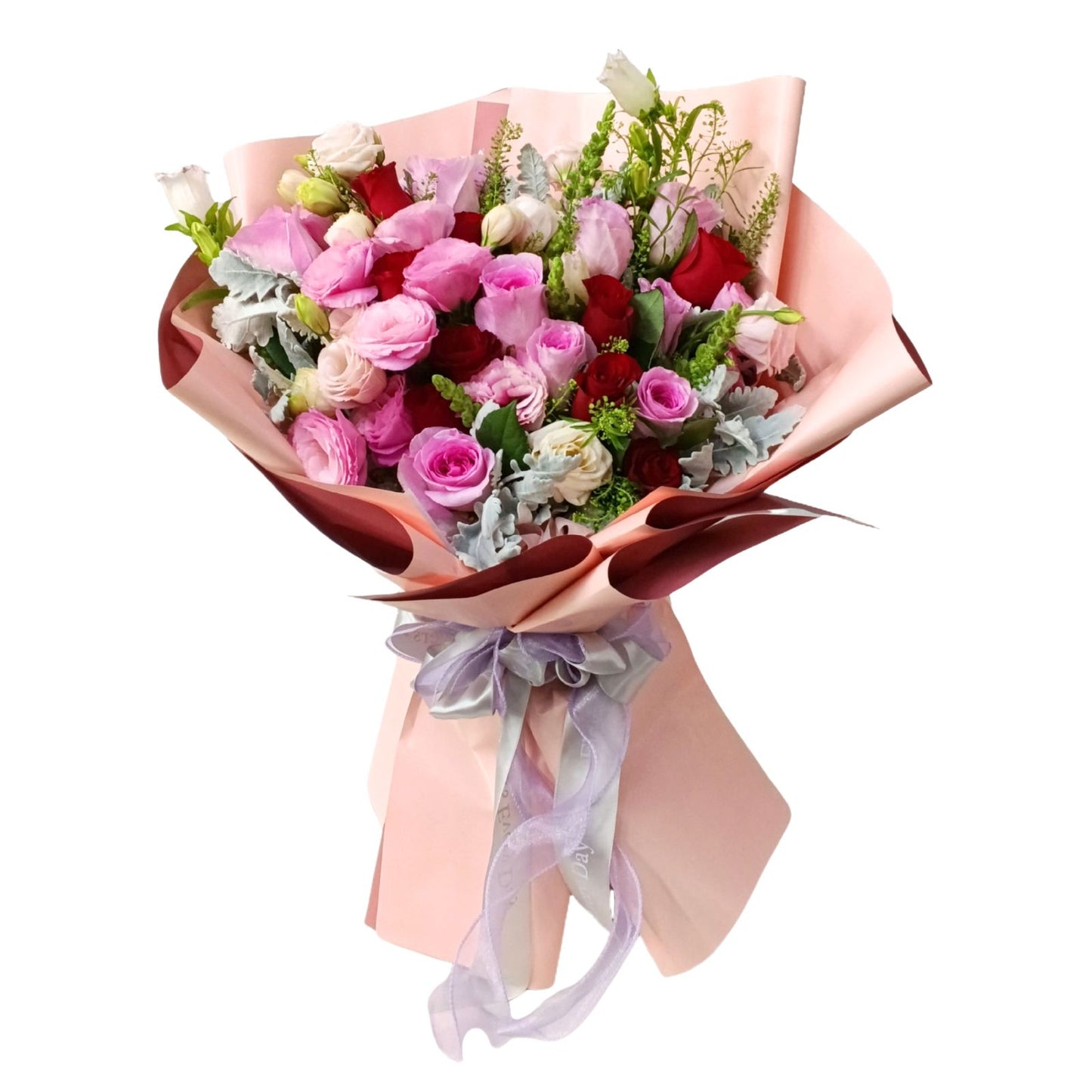 格蘭花店 - 鮮花花束 (粉玫瑰10枝、紅玫瑰10枝、桔梗及其他襯花) [FB145]