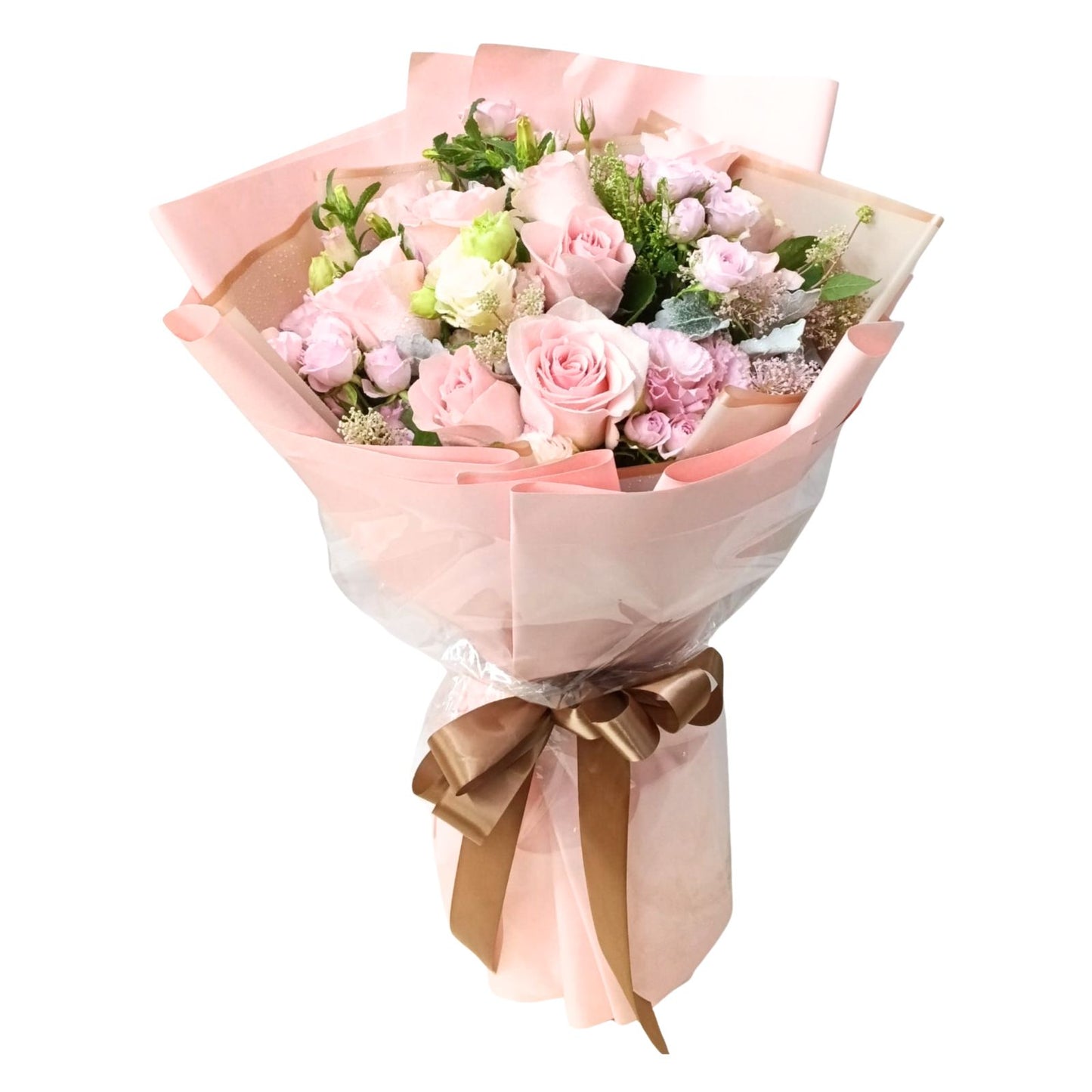 格蘭花店 - 鮮花花束 (玫瑰12枝、小玫瑰、桔梗、風鈴花及其他襯花) [FB26042]