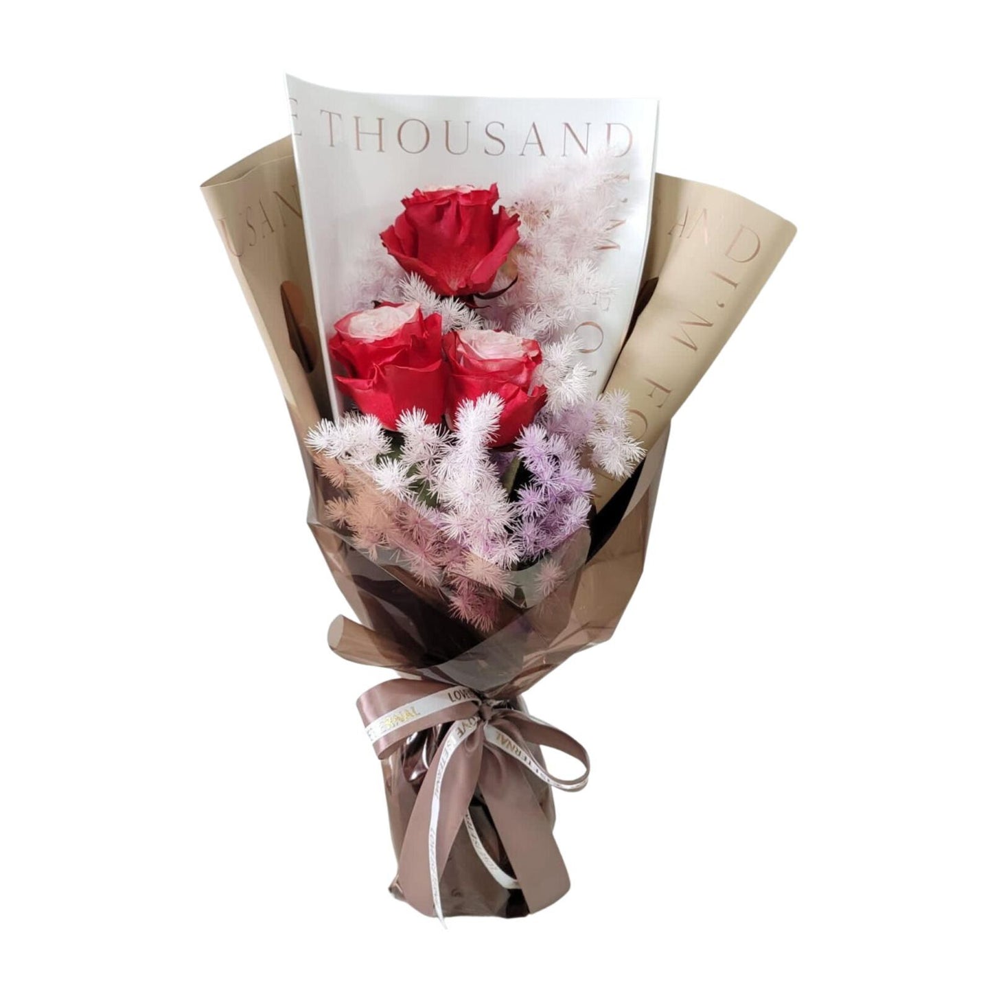 格蘭花店 - 鮮花花束 (厄瓜多爾彩玫及襯花) [GF00136]