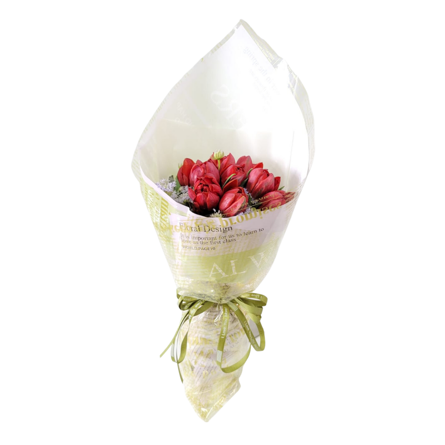 格蘭花店 - 鮮花花束 (荷蘭鬱金香10支及襯花) [GF00153]