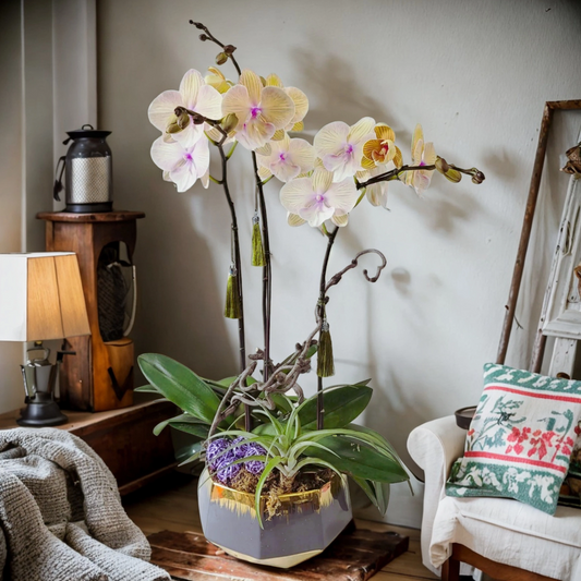 格蘭花店 - 大花蝴蝶蘭3棵 [GF00170] 蘭花 辦公室枱花 大堂枱花 開張 新春蘭花 年花 自家蘭花園種植