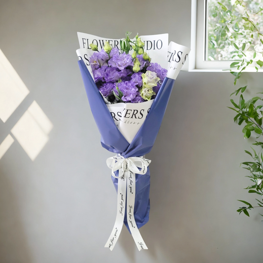 格蘭花店 - 鮮花花束 (精裝淺紫桔梗10支裝) [GF00213]