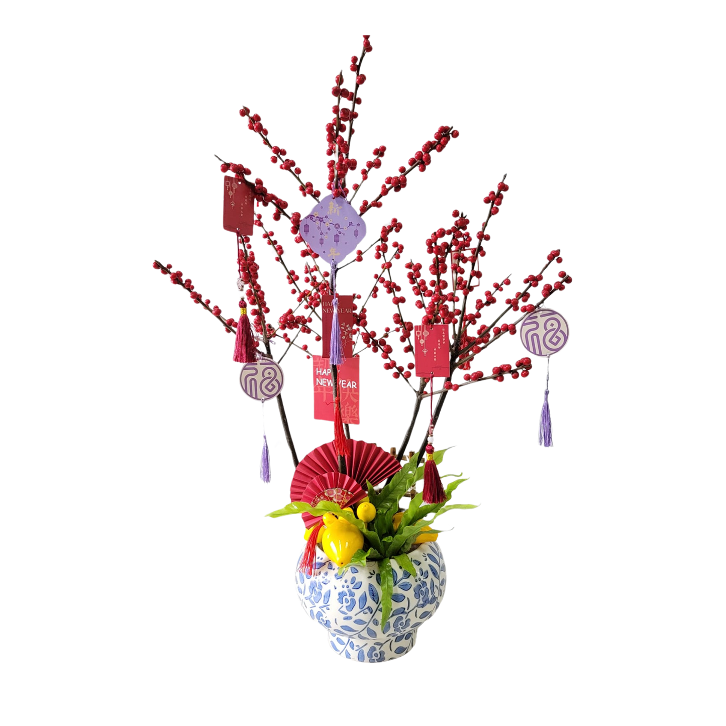 格蘭花店 - 家肥屋潤 喜慶冬青 [GF00301] 辦公室枱花 大堂枱花 開張 新春 年花