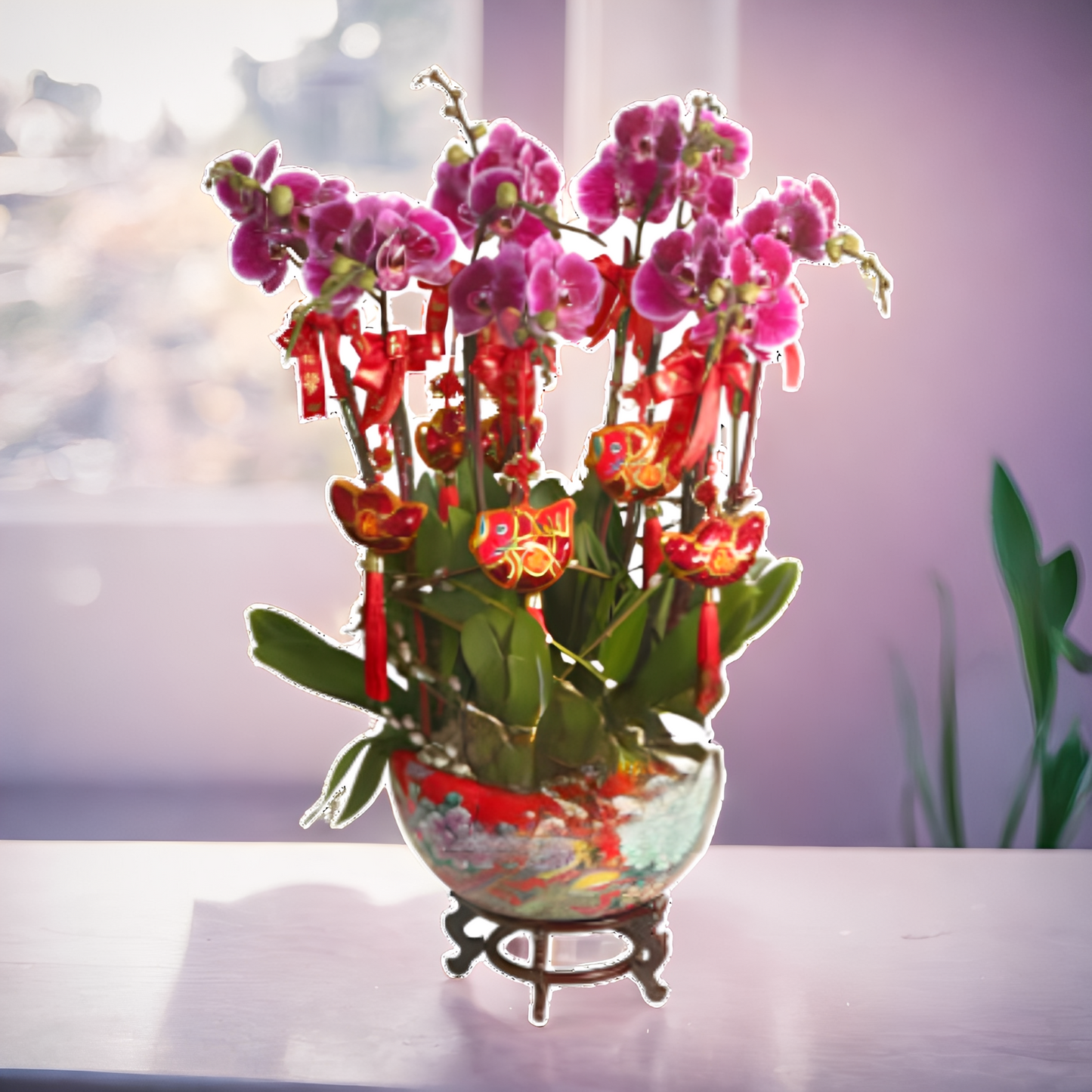 格蘭花店 - 迎春接福蝴蝶蘭10棵 [NY13OR-29] 蘭花 辦公室枱花 大堂枱花 開張 新春蘭花 年花 自家蘭花園種植