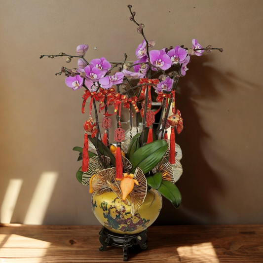 格蘭花店 - 運轉乾坤大花蝴蝶蘭6棵 [NY2021R-08] 蘭花 辦公室枱花 大堂枱花 開張 新春蘭花 年花 自家蘭花園種植