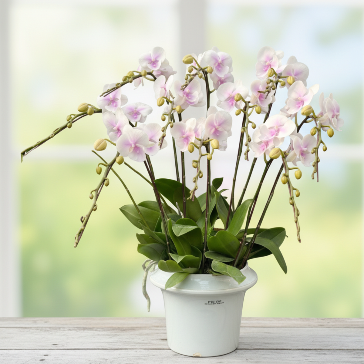 格蘭花店 - 養樂朵中花蝴蝶蘭10菖 [PO001] 蘭花 辦公室枱花 大堂枱花 開張 新春蘭花 年花 自家蘭花園種植