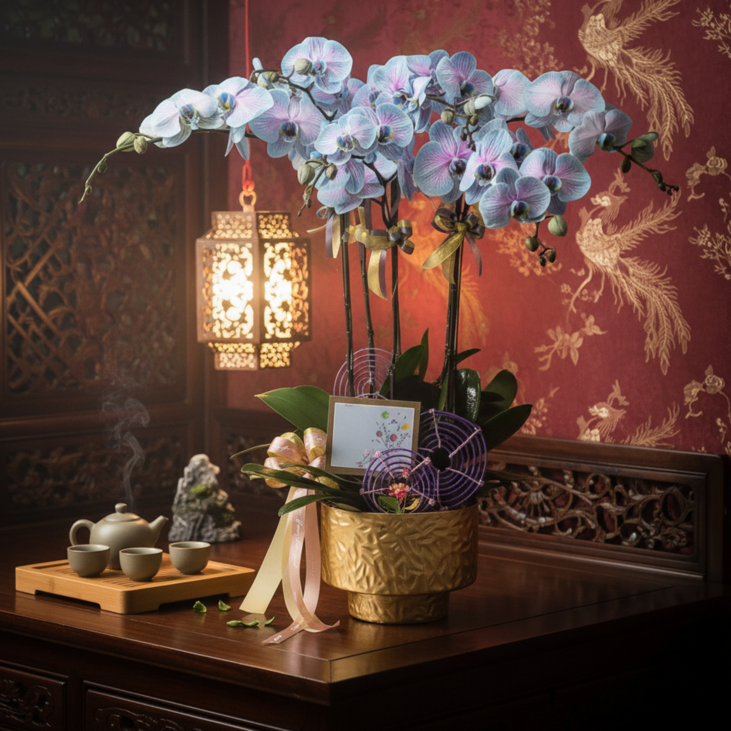 格蘭花店 - 馬卡龍大花蝴蝶蘭5菖 [PO006] 蘭花 辦公室枱花 大堂枱花 開張 新春蘭花 年花 自家蘭花園種植