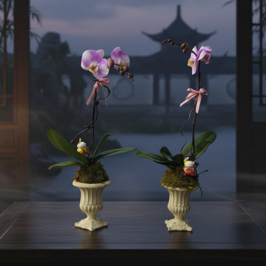格蘭花店 - 粉紅寶貝大花蝴蝶蘭2菖 [PO009] 蘭花 辦公室枱花 大堂枱花 開張 新春蘭花 年花 自家蘭花園種植