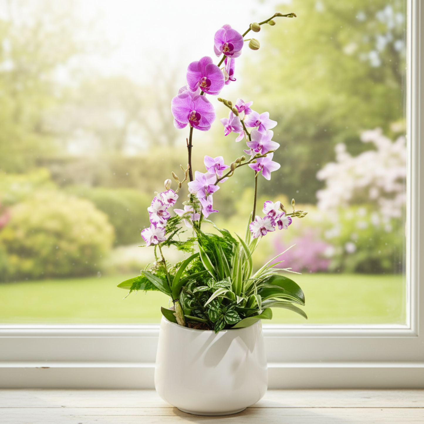 格蘭花店 - 什錦蝴蝶蘭5菖 [PO030] 蘭花 辦公室枱花 大堂枱花 開張 新春蘭花 年花 自家蘭花園種植
