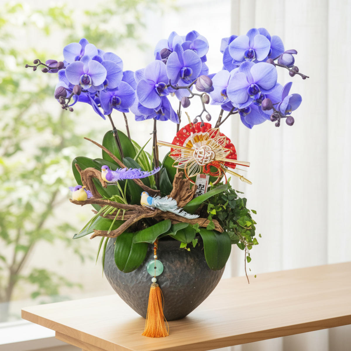 格蘭花店 - 馬卡龍紫色大花蝴蝶蘭6棵 [PON25001] 蘭花 辦公室枱花 大堂枱花 開張 新春蘭花 年花 自家蘭花園種植