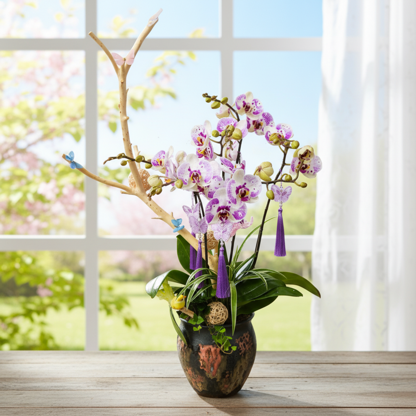 格蘭花店 - 太妃大花蝴蝶蘭6棵 [PON25007] 蘭花 辦公室枱花 大堂枱花 開張 新春蘭花 年花 自家蘭花園種植