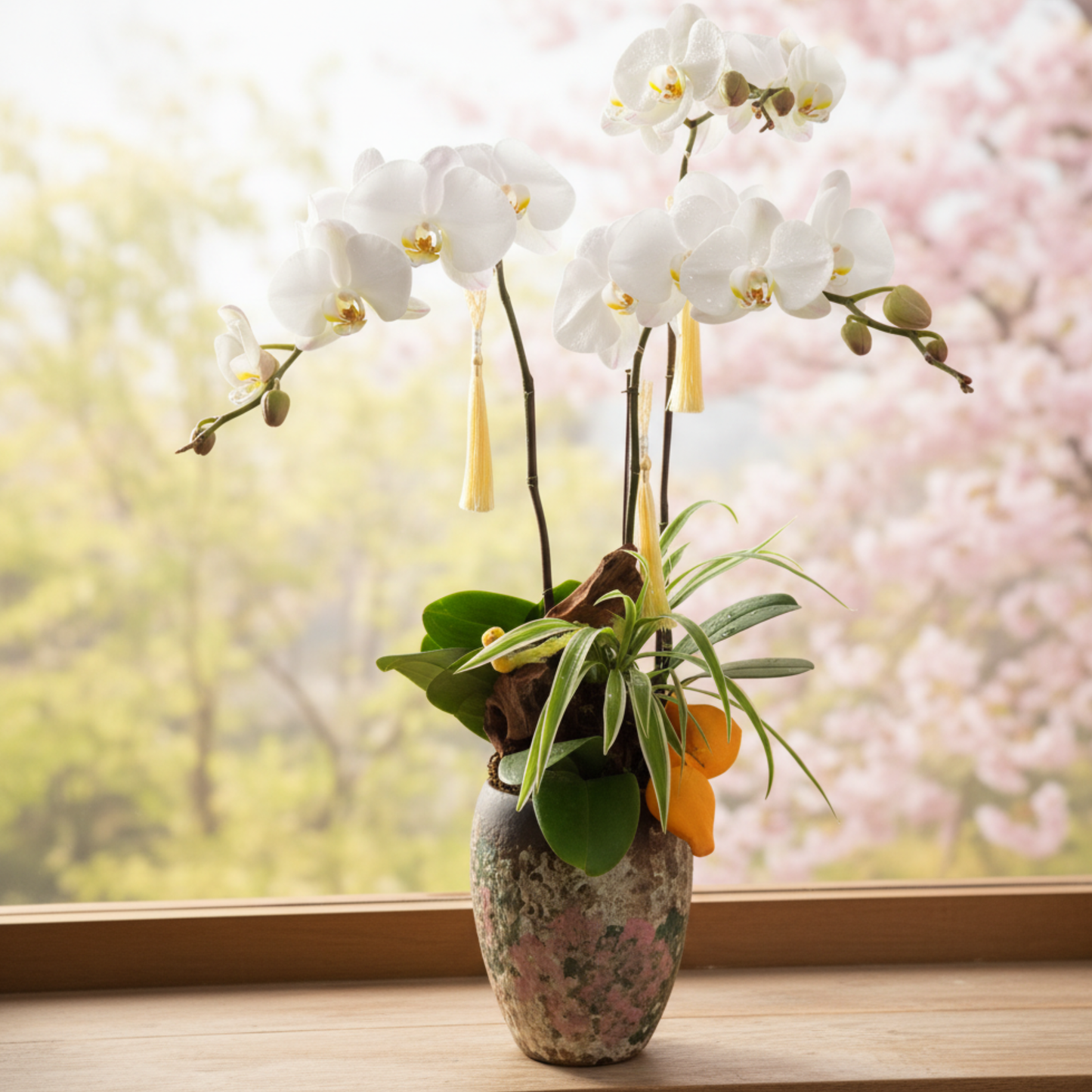 格蘭花店 - 大白花蝴蝶蘭3棵 [PON25008] 蘭花 辦公室枱花 大堂枱花 開張 新春蘭花 年花 自家蘭花園種植